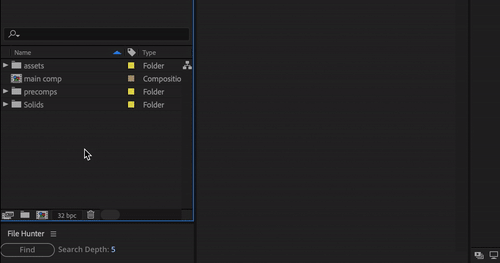 File Hunter In After Effects