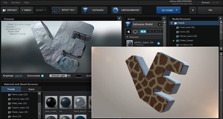 آموزش ساخت لوگوی سه بعدی در پلاگین Element 3d