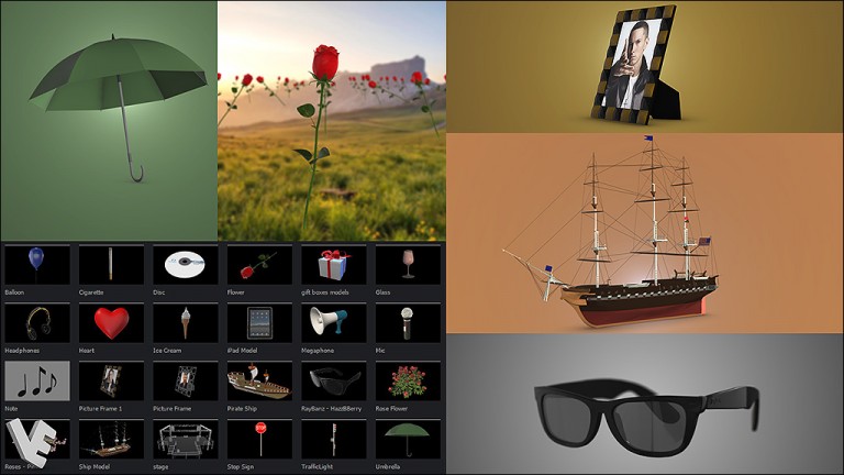 دانلود انواع مدل سه بعدی موزیک ویدیو برای پلاگین Element 3d