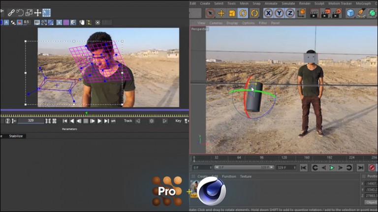 406-آموزش انتقال نقطه های ترکینگ از Mocha Pro به Cinema 4d