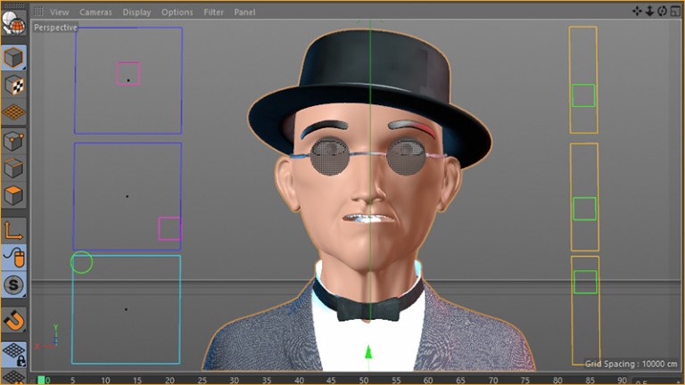 414-آموزش کنترل و انیمیت اجزای صورت کاراکتر در Cinema 4d