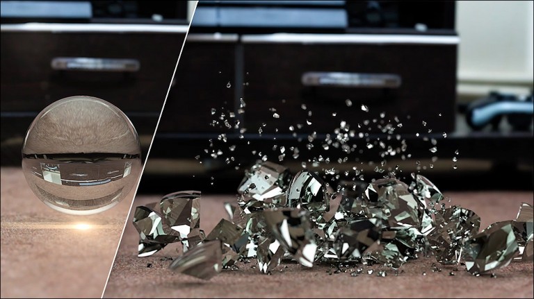 427-فصل اول آموزش شکسته شدن گوی شیشه در Cinema 4d و افترافکت