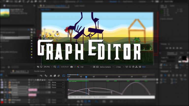 442-آموزش محیط Graph Editor برای کنترل سرعت اجسام افتر افکت
