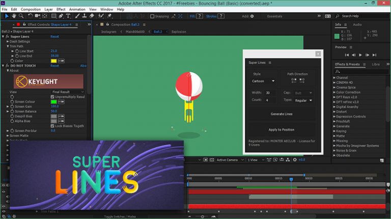 454-آموزش اسکریپت خط های موشن گرافیک Super Lines افتر افکت