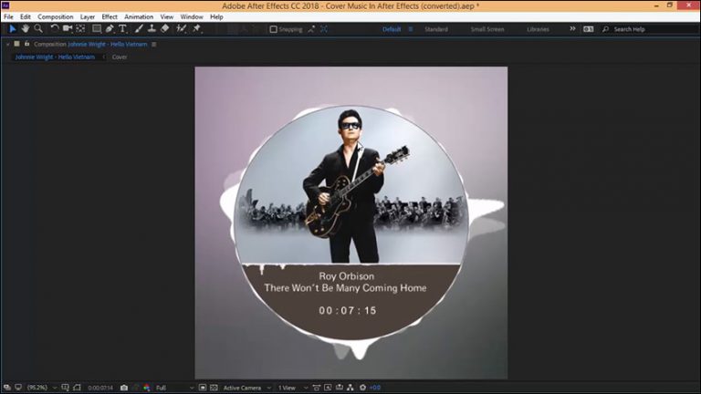 467-آموزش بزرگ شدن اندازه کاور موزیک با کمک صدا در افتر افکت