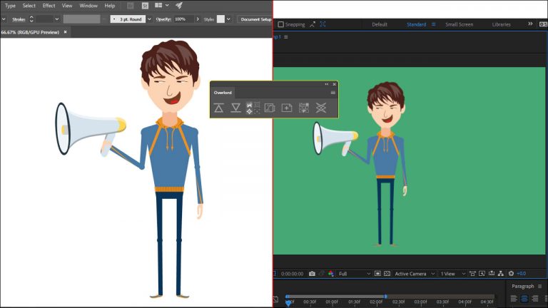 499-آموزش ارتباط افتر افکت و illustrator با اسکریپت Overlord