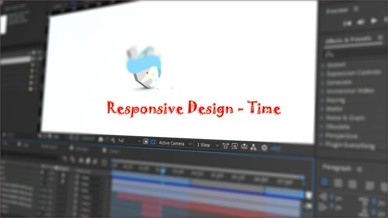 525-آموزش ابزار Responsive Design – Time کنترل زمان افترافکت