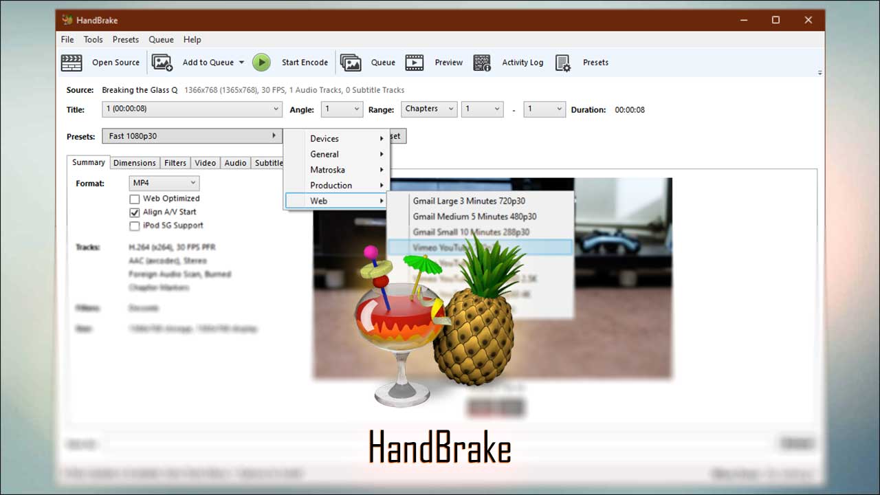 دانلود و نصب نرم افزار HandBrake