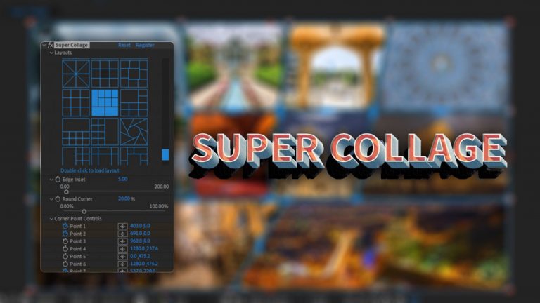 563-آموزش ساخت گالری عکس با پلاگین Super Collage افتر افکت