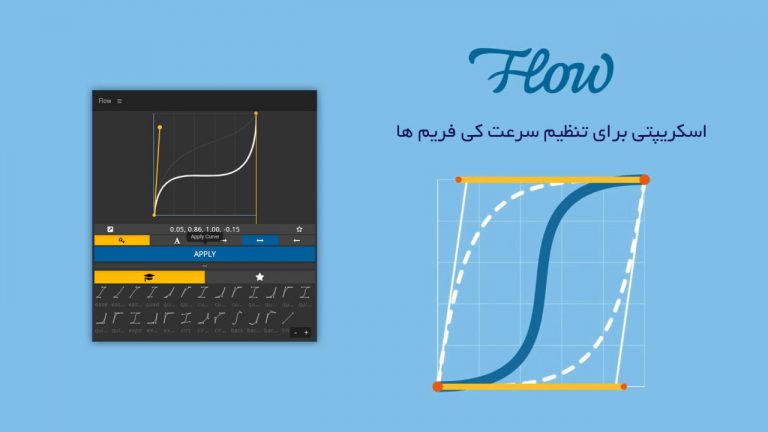 571-آموزش تنظیم سرعت کی فریم با اسکریپت Flow در افتر افکت