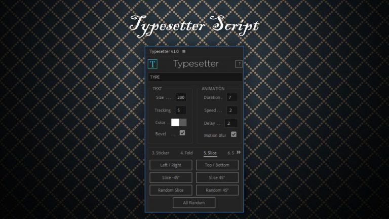 572-آموزش انیمیت نوشته با اسکریپت Typesetter در افتر افکت