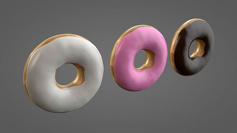 دانلود مدل سه بعدی انواع دونات