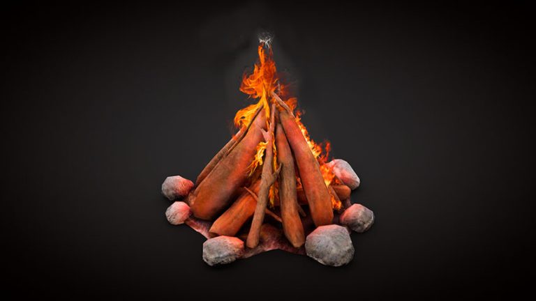 دانلود مدل سه بعدی آتش کمپ