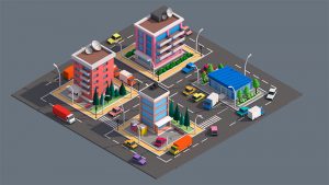 دانلود مدل سه بعدی شهر کارتونی