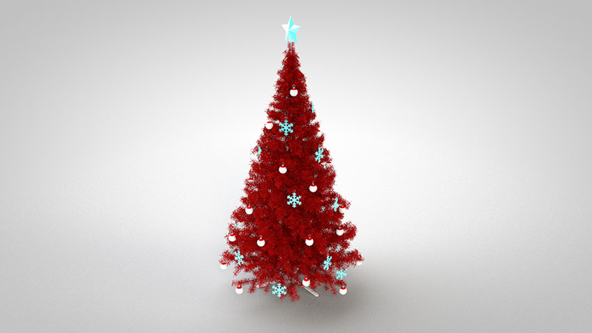 دانلود مدل سه بعدی درخت کریسمس برای نرم افزار Cinema 4d