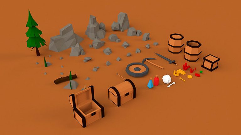 دانلود انواع مدل سه بعدی سنگ و گنج