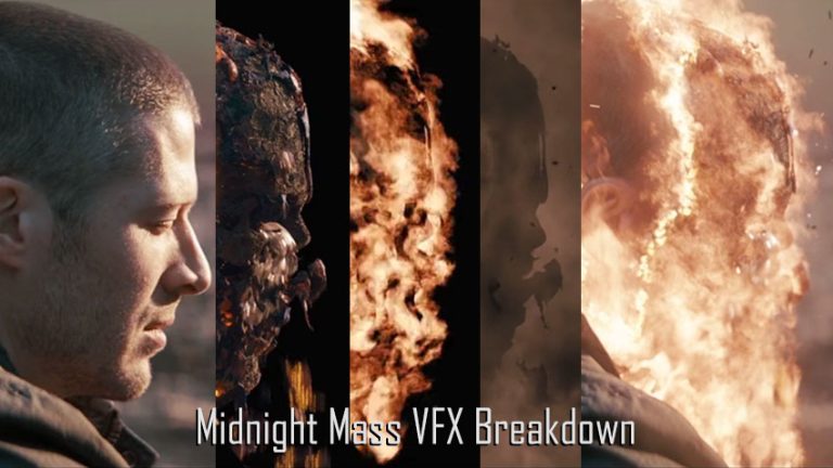 پشت صحنه جلوه های سریال Midnight Mass سکانس آتش گرفتن صورت