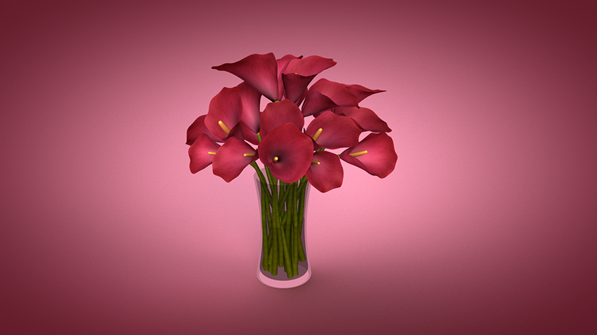Download 3d Model Painters Palette Flower
