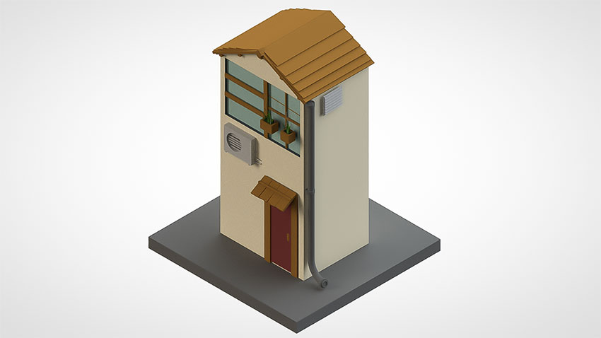 دانلود مدل سه بعدی خانه برای موشن گرافیک