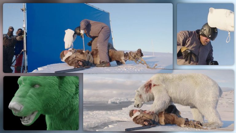 پشت صحنه جلوه های ویژه Against the Ice – حمله خرس