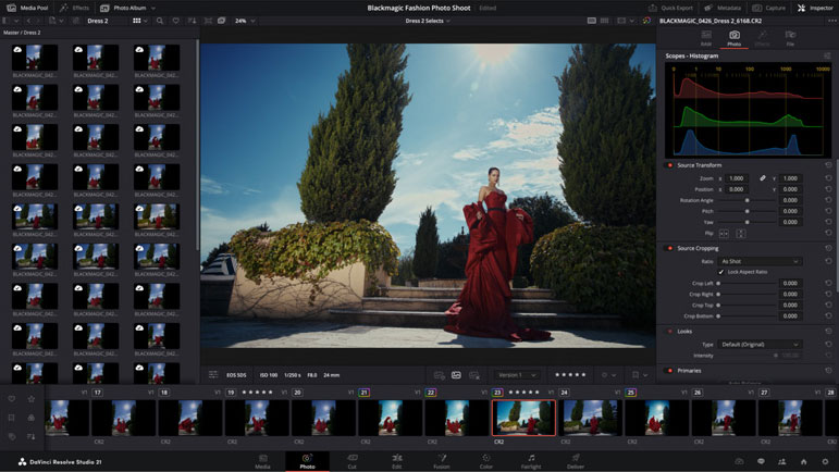 آموزش فارسی ویرایش عکس Photo Page در نرم افزار داوینچی 21