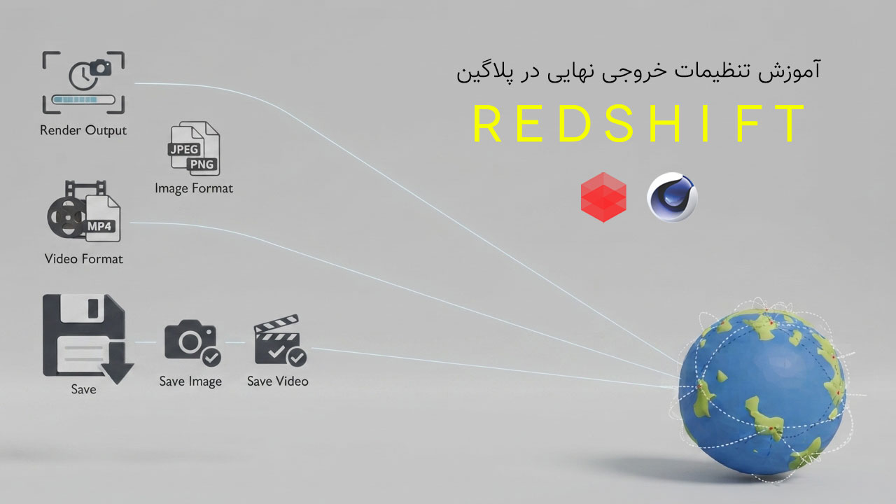 آموزش بخش Output در Redshift Cinema 4d